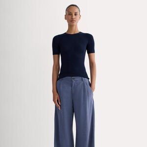 Everlane Women's Trouser in Buttersoft in Indigo, Size 10